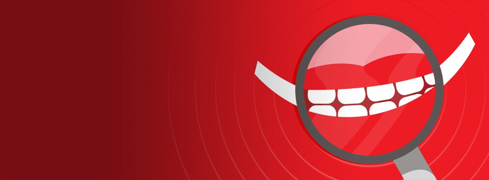 χαμόγελο σε μεγεθυντικό φακό χαμόγελο σε μεγεθυντικό φακό